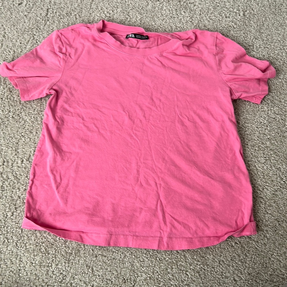 Zara pink crop top, size S